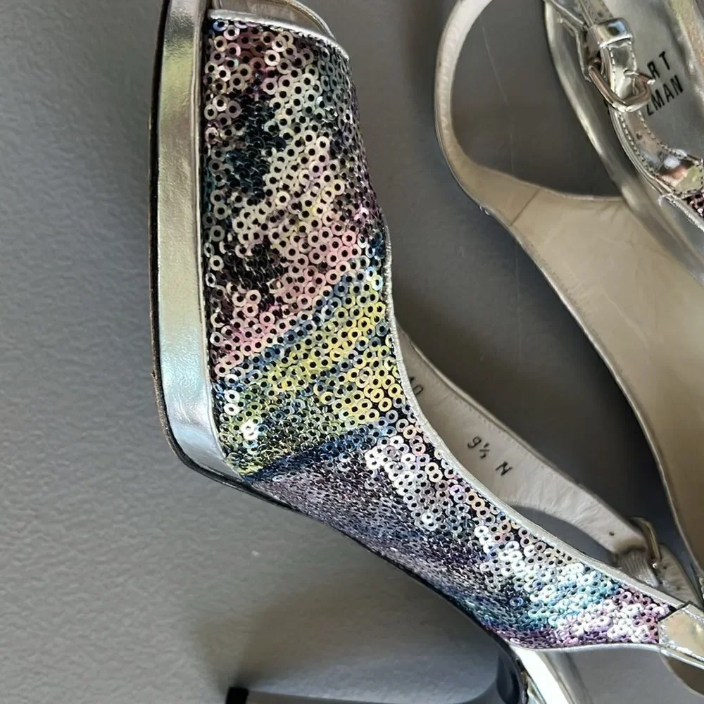 Stuart Weitzman Sequin Heels - 9.5